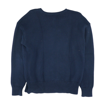 Navy Solid Pullover Sweater