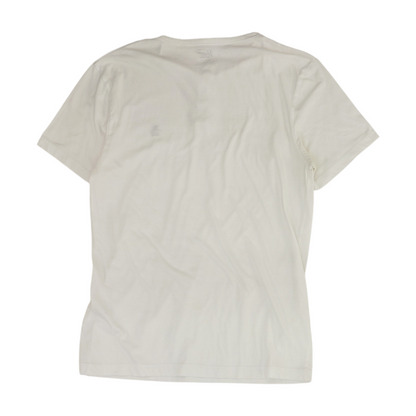 White Solid Henley T-Shirt