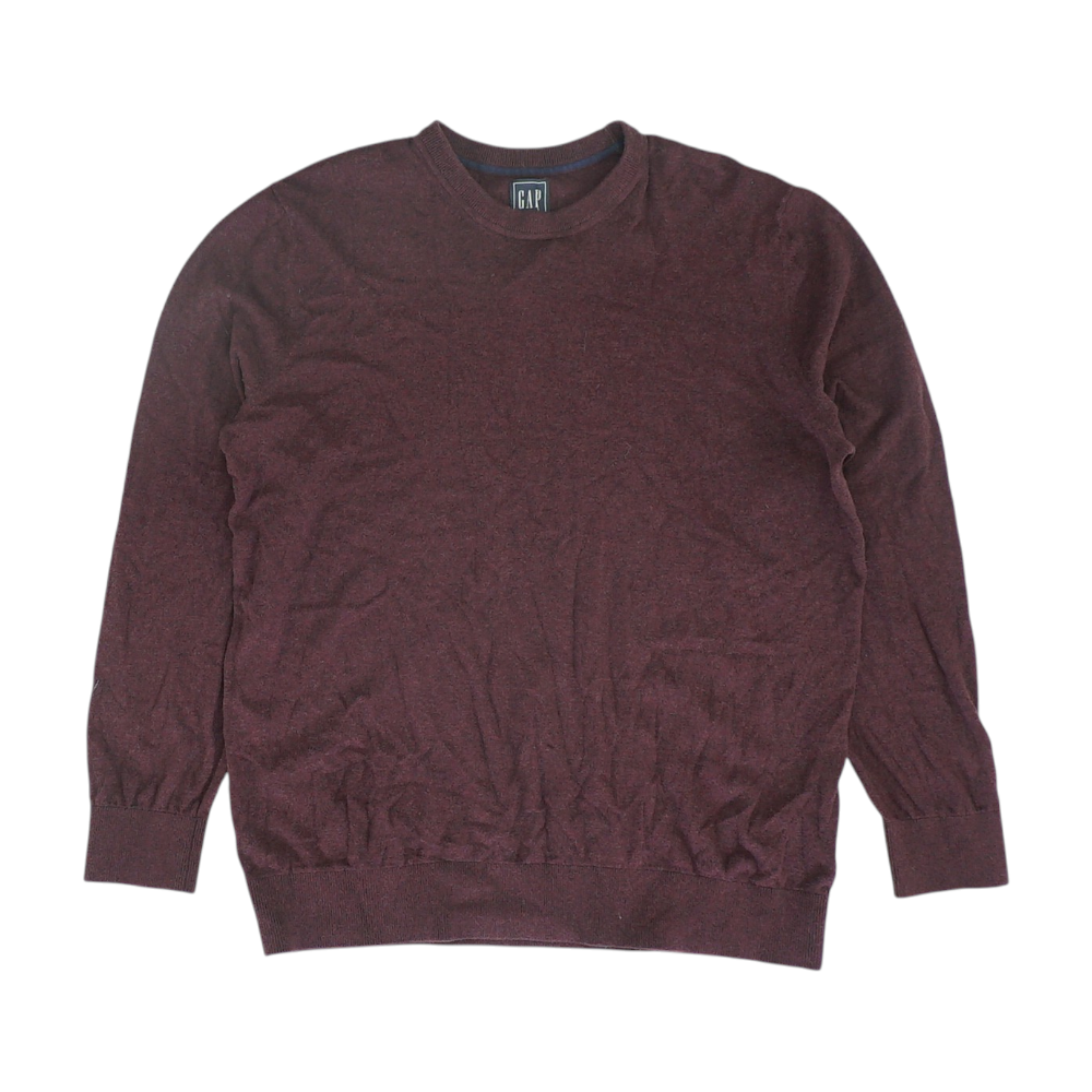 Burgundy Solid Pullover Sweater