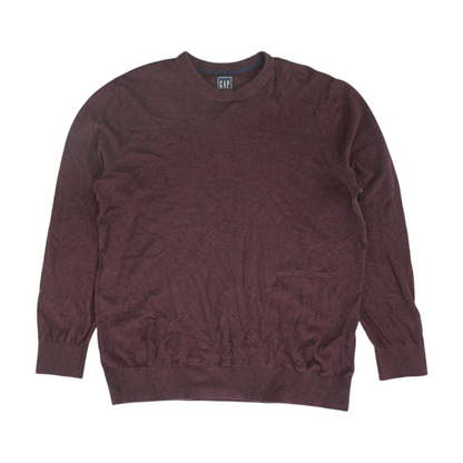 Burgundy Solid Pullover Sweater