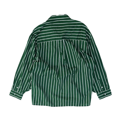 Green Striped Button Down