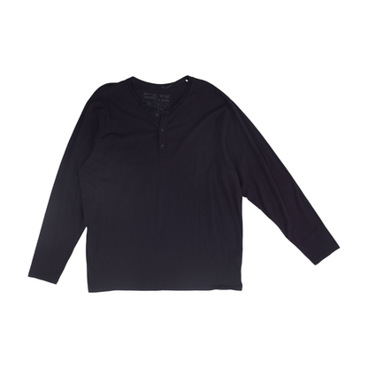 Purple Solid Henley T-Shirt
