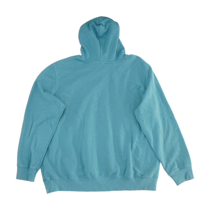 Blue Solid Hoodie Pullover