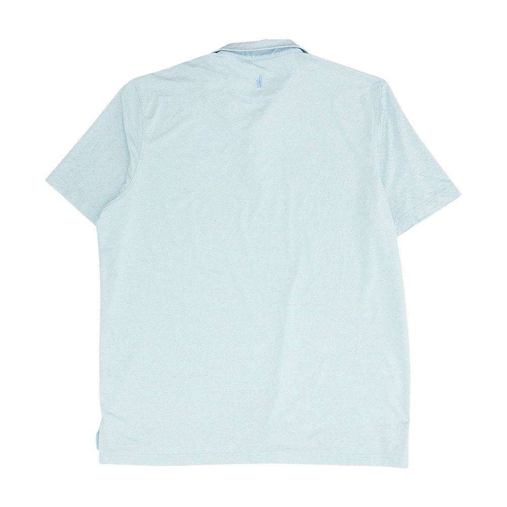 Blue Striped Short Sleeve Polo
