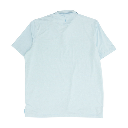 Blue Striped Short Sleeve Polo