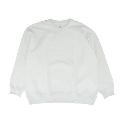 White Solid Sweatshirt Pullover