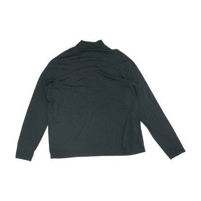 Black Solid 1/4 Zip Pullover