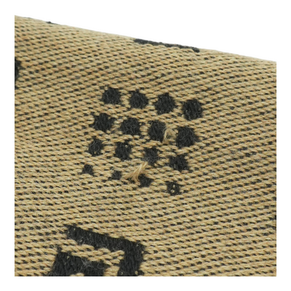 Black and Brown Grecca Fringe Wool Scarf