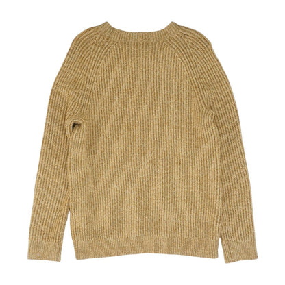 Tan Solid Crewneck Sweater
