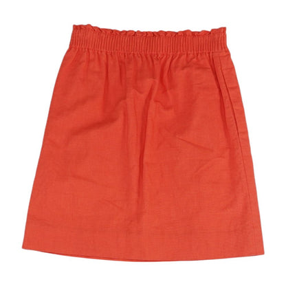 Coral Solid Midi Skirt