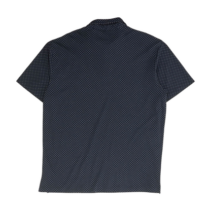Navy Polka Dot Short Sleeve Polo