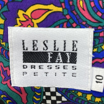Vintage Printed Button-Front Dress