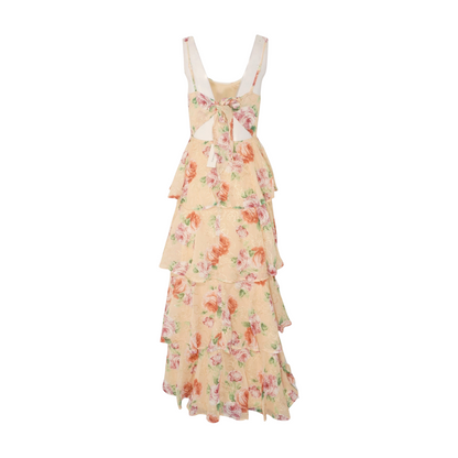 Yellow Floral Maxi Dress