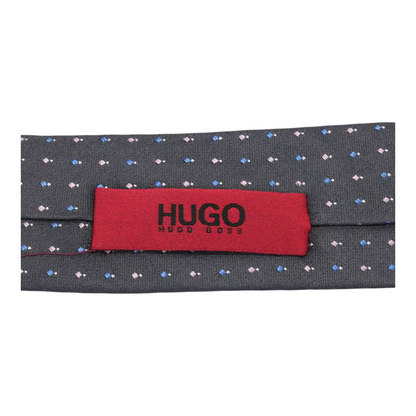 Gray Print Neck Tie