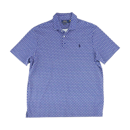Blue Paisley Short Sleeve Polo