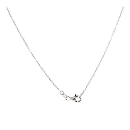 14K White Gold Diamond Accented Chain With Round Diamond Halo Pendant Necklace