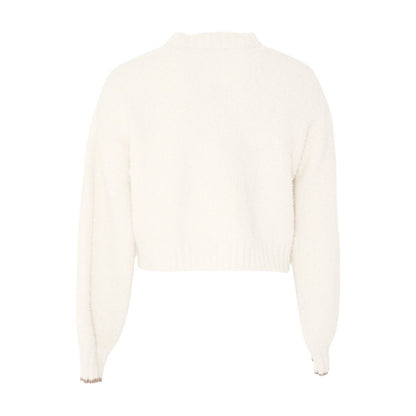 Ivory Solid Cardigan Sweater