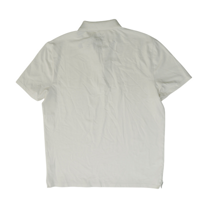 White Solid Short Sleeve Polo
