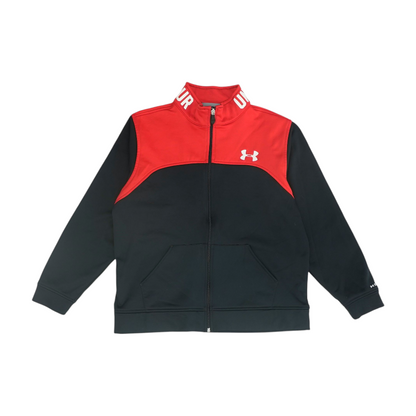 Red Color Block Jacket