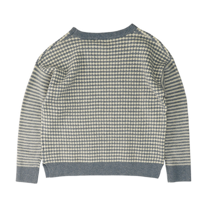 Blue Striped Pullover Sweater