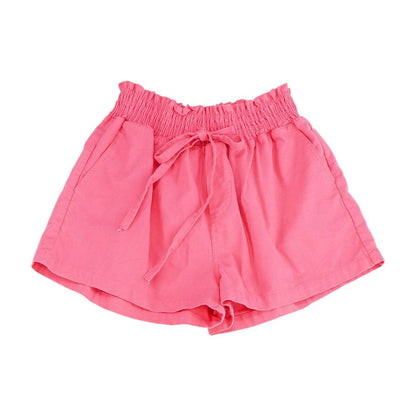 Pink Solid Shorts