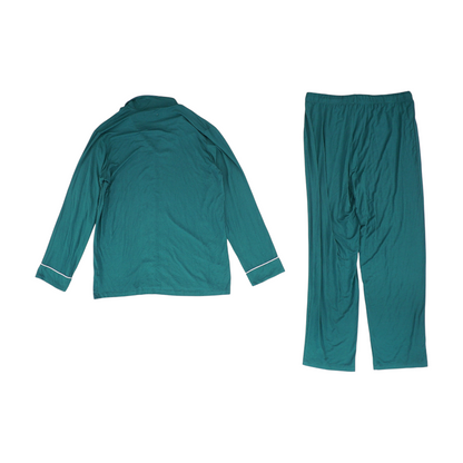 Green Solid Pajama Set