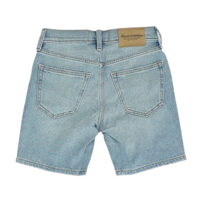 Blue Solid Denim Shorts