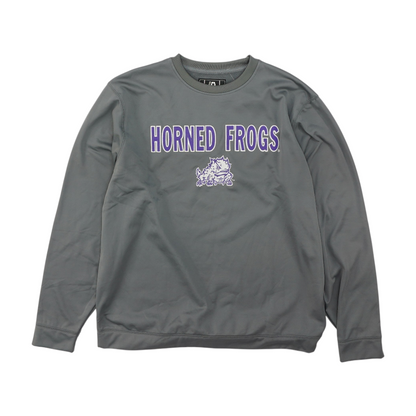 Gray TCU Horned Frogs Solid Sweatshirt Pullover