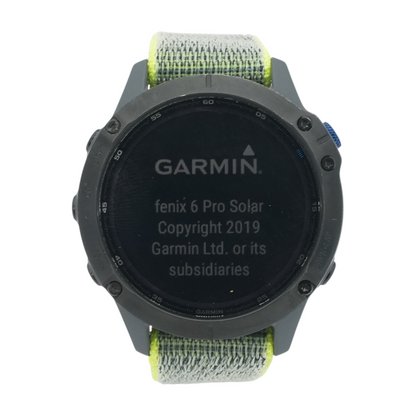 47mm Fenix 6 Pro Solar Ed. Gray Smartwatch Green Band M/L