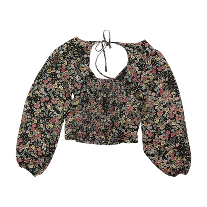 Black Floral Blouse