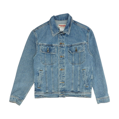 Blue Solid Denim Jacket