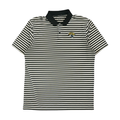 White Jacksonville Jaguars Striped Short Sleeve Polo