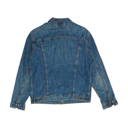Blue Solid Denim Jacket