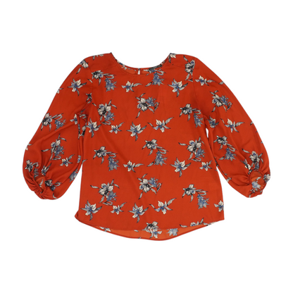 Rust Floral Blouse
