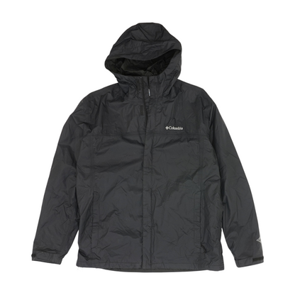 Black Solid Rain Jacket