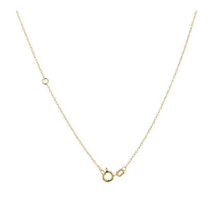 .10 ct 14K Gold Diamond Line Circle Pendant Necklace