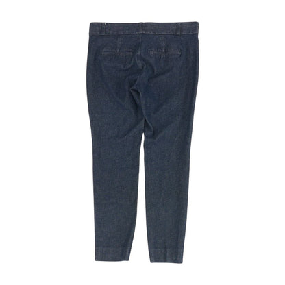 Blue Solid Dress Pants