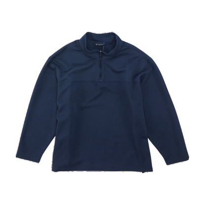 Navy Big & Tall Solid 1/4 Zip Pullover