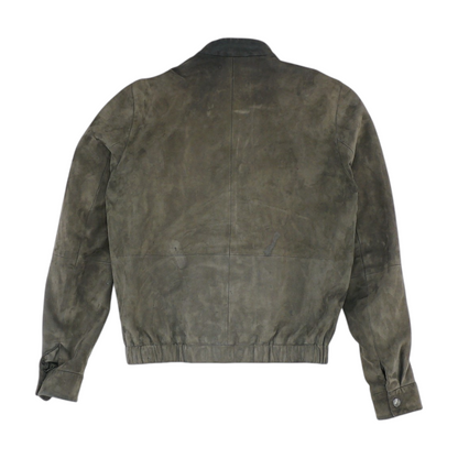 Brown Solid Leather Jacket
