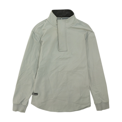 Gray Solid 1/4 Zip Pullover
