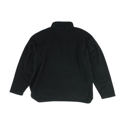 Black Solid Fleece Pullover