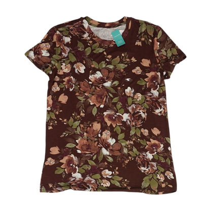 Maroon Floral Knit Top