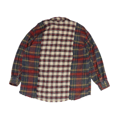 Beige Plaid Flannel Button Down