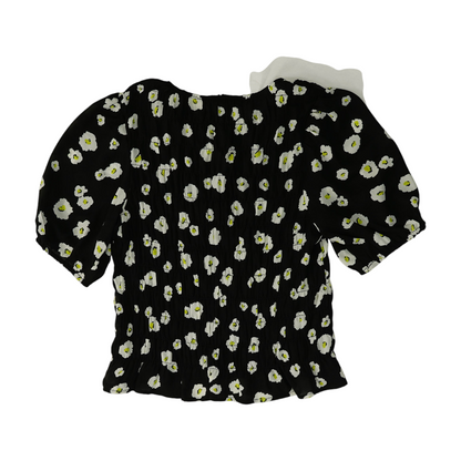Black Floral Blouse
