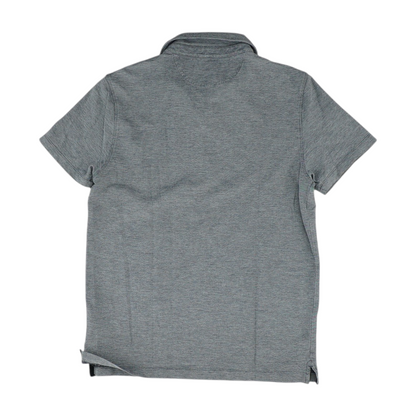 Gray Solid Short Sleeve Polo
