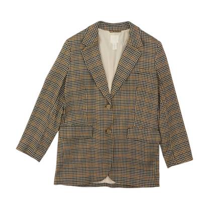 Brown Houndstooth Blazer
