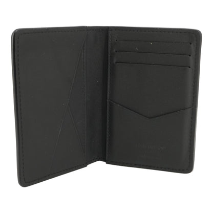 Black Pocket Organizer in Monogram Taurillon Leather