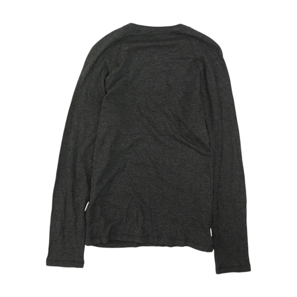 Gray Solid Henley T-Shirt