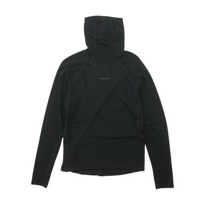 Black Solid Sweatshirt Pullover