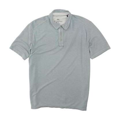 Gray Solid Short Sleeve Polo